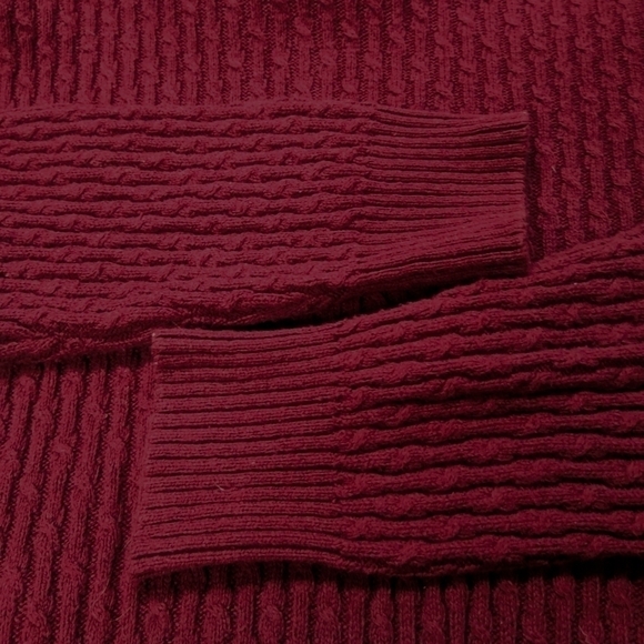 Kenneth Roberts sweater wool blend scoop neck long sleeve  burgundy Size: L - Picture 5 of 5